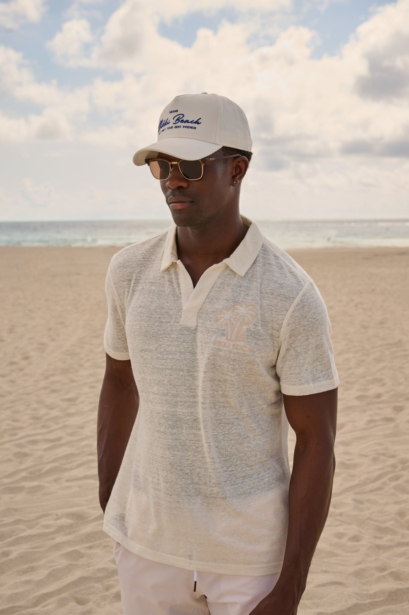 Nikki Beach Men's Linen Polo