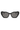 Black cat-eye sunglasses with dark lenses