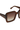 Brown square oversized sunglasses with gradient lenses