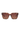 Tortoise shell square sunglasses with brown lenses