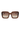 Pair of oversized square brown sunglasses with gradient lenses