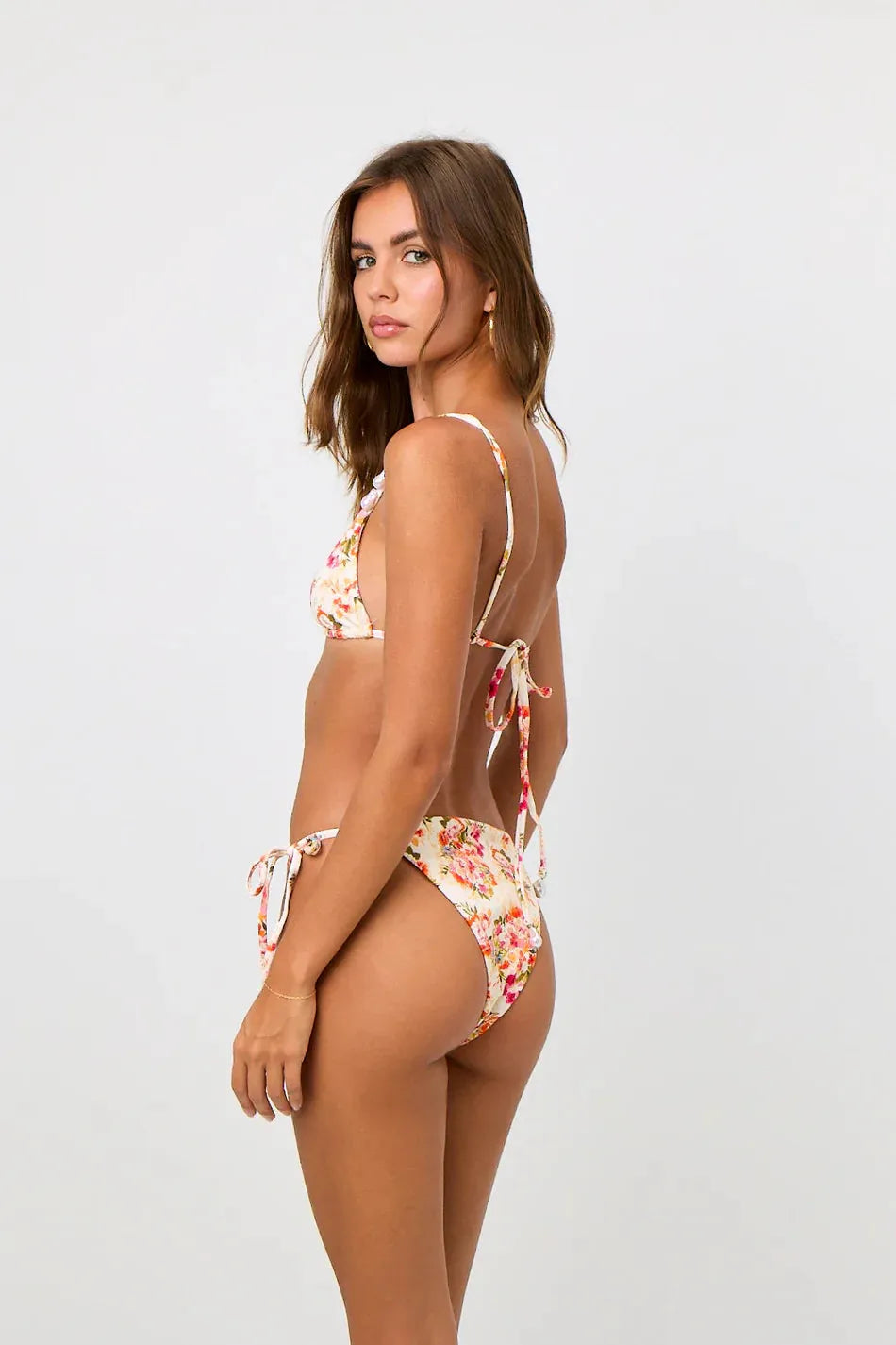 Kendall Bikini Set in Peach Floral