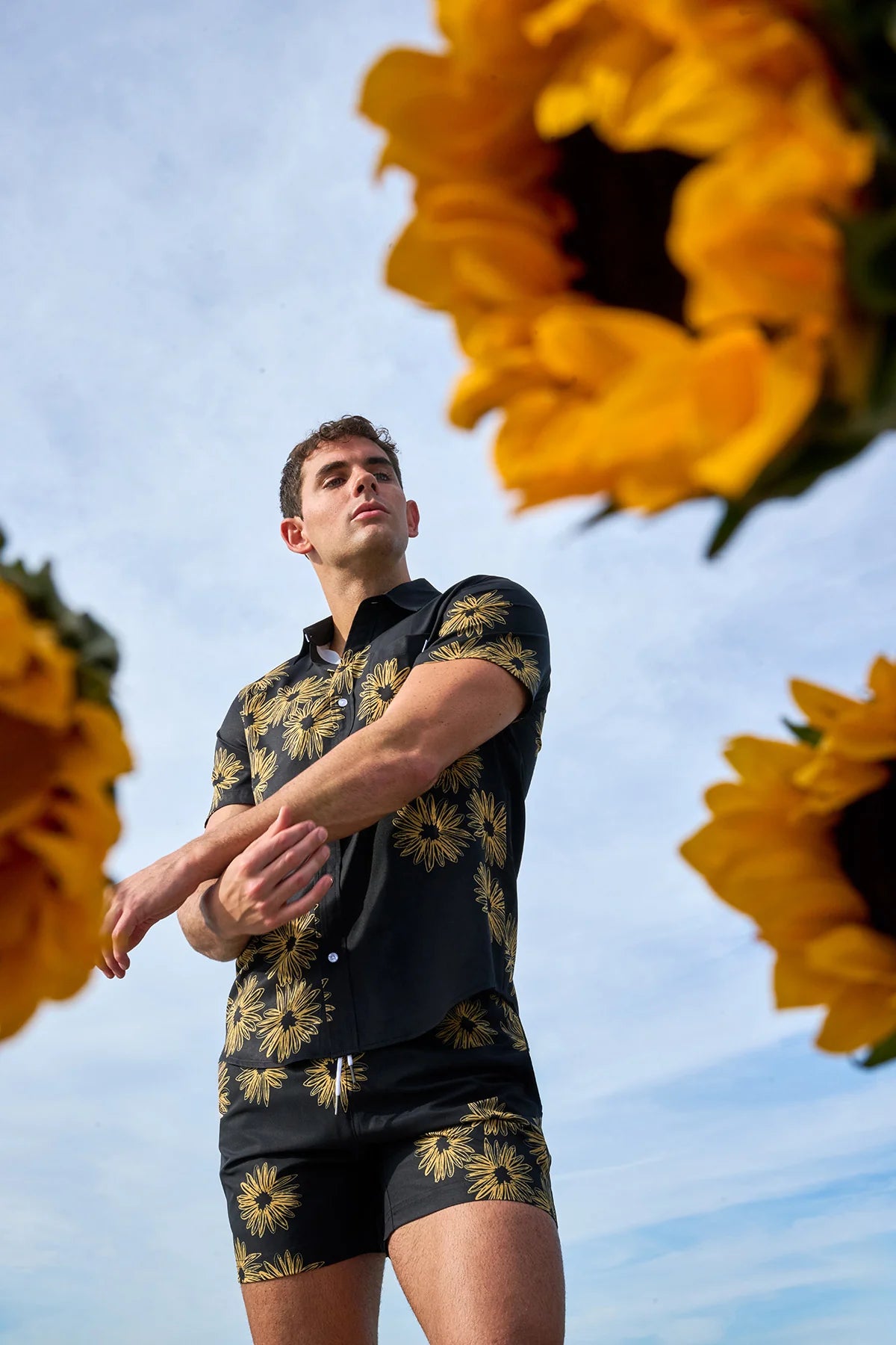 Mini Black Sunflower Weekend Shirt