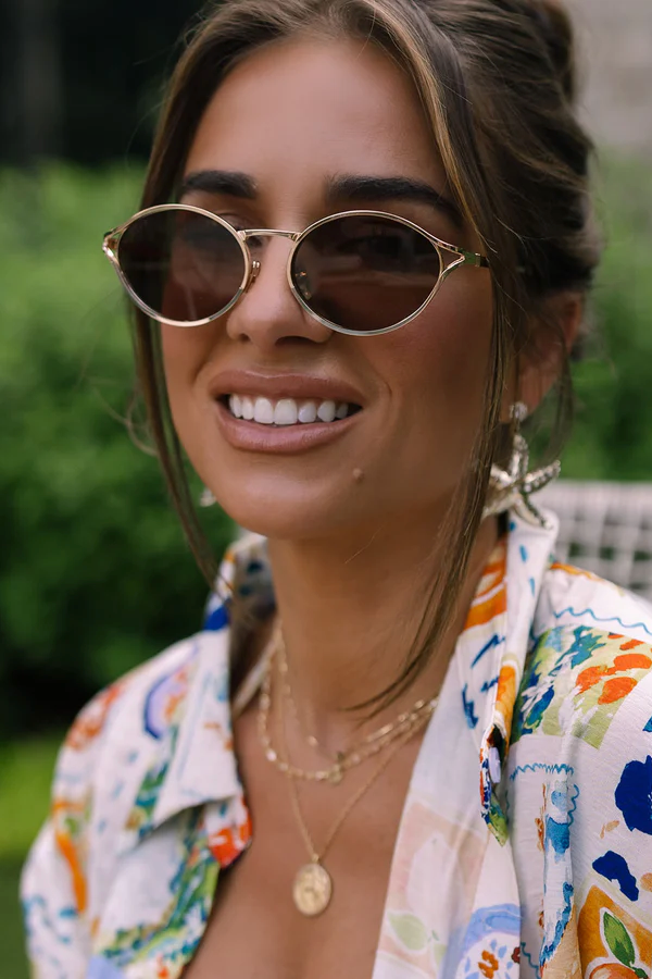 Jessie James Decker Limoncello Gold Brown Sunglasses