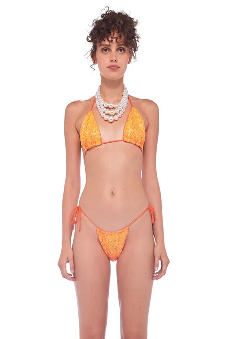 Sequin Bikini in Orange