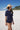 Nikki Beach Unisex Palm Tee in Navy