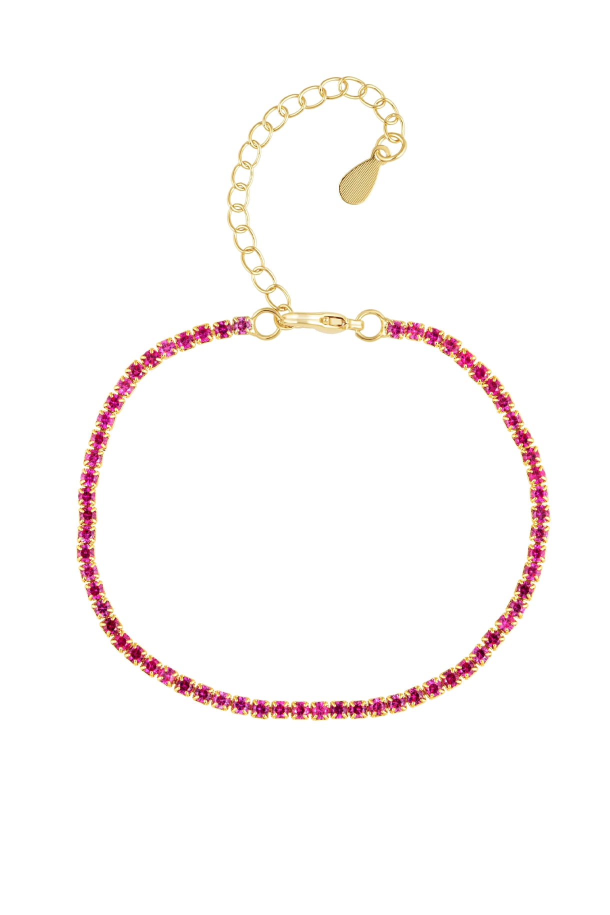 Chloe Tennis Bracelet in Pink