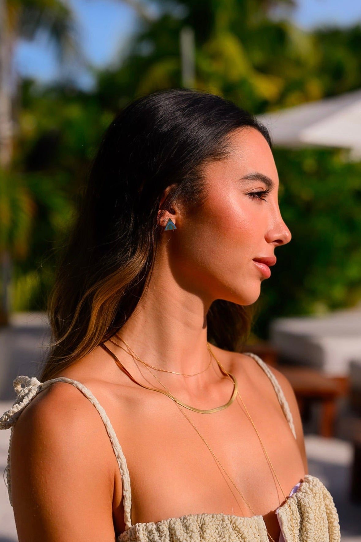 Mercedes Salazar x Nikki Beach Teepe Stud Earrings