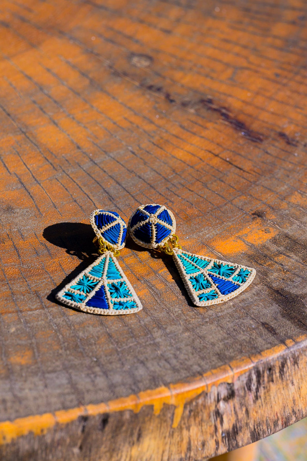 Mercedes Salazar x Nikki Beach Blue Teepe Earrings