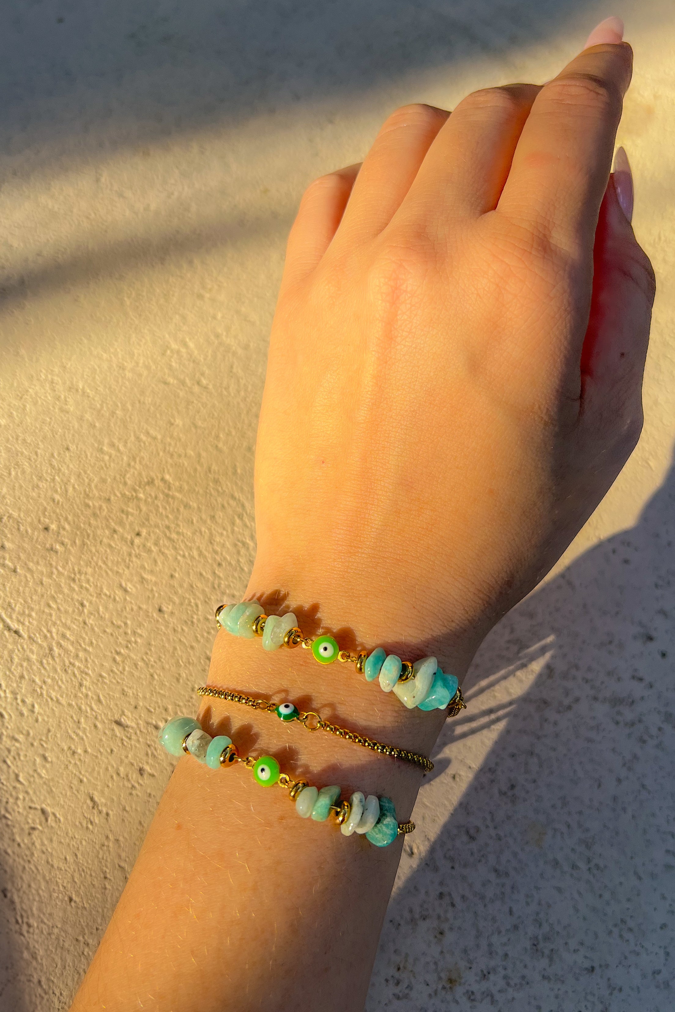 Angel Eye Amazonite Blue-Green Bracelet