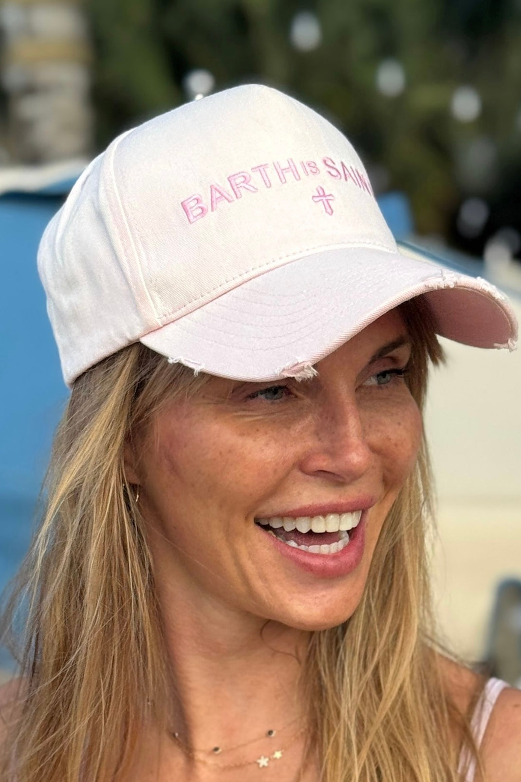Barth is Saint Cap in Baby Pink