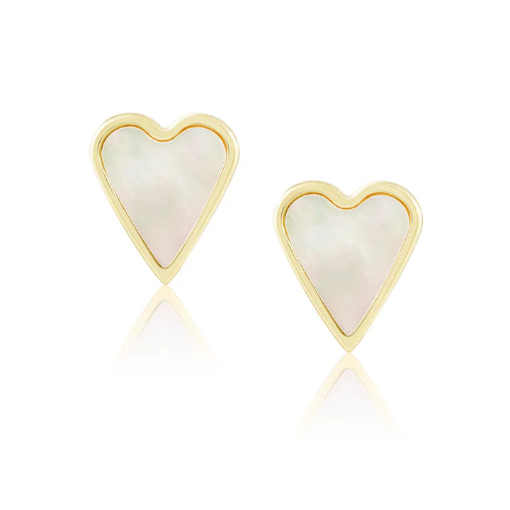 AUBREY MOP HEART STUDS