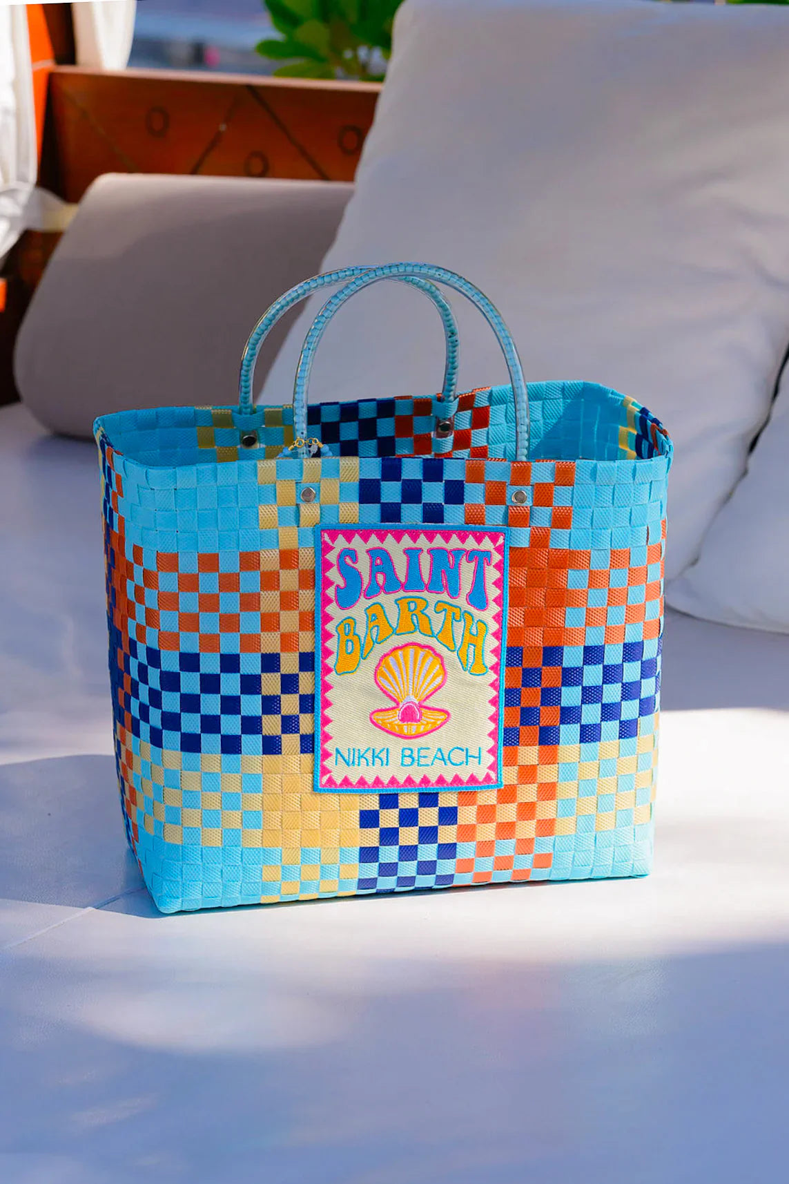 Saint Barth Light Blue Small Zuncho Bag Nikki Beach x Mercedes Salazar Collaboration