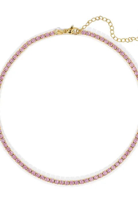 CHLOE TENNIS CHOKER LIGHT PINK