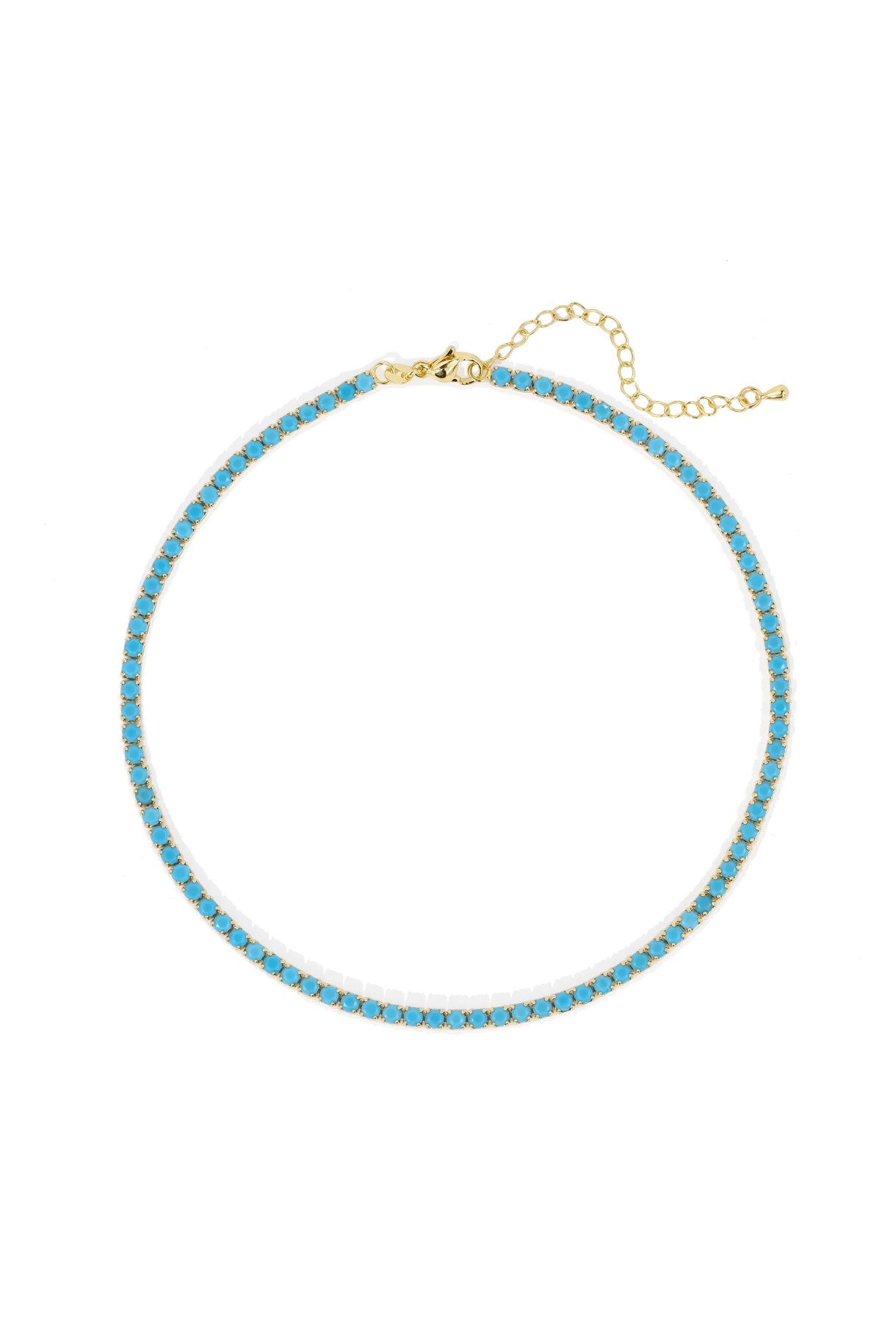 Chloe Tennis Choker in Turquoise