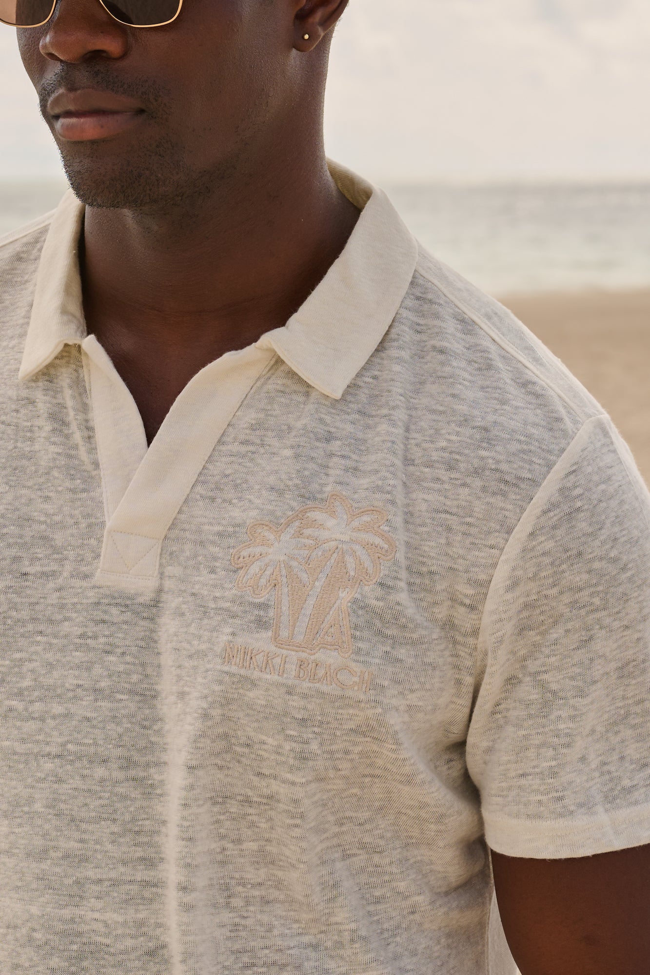Nikki Beach Men's Linen Polo
