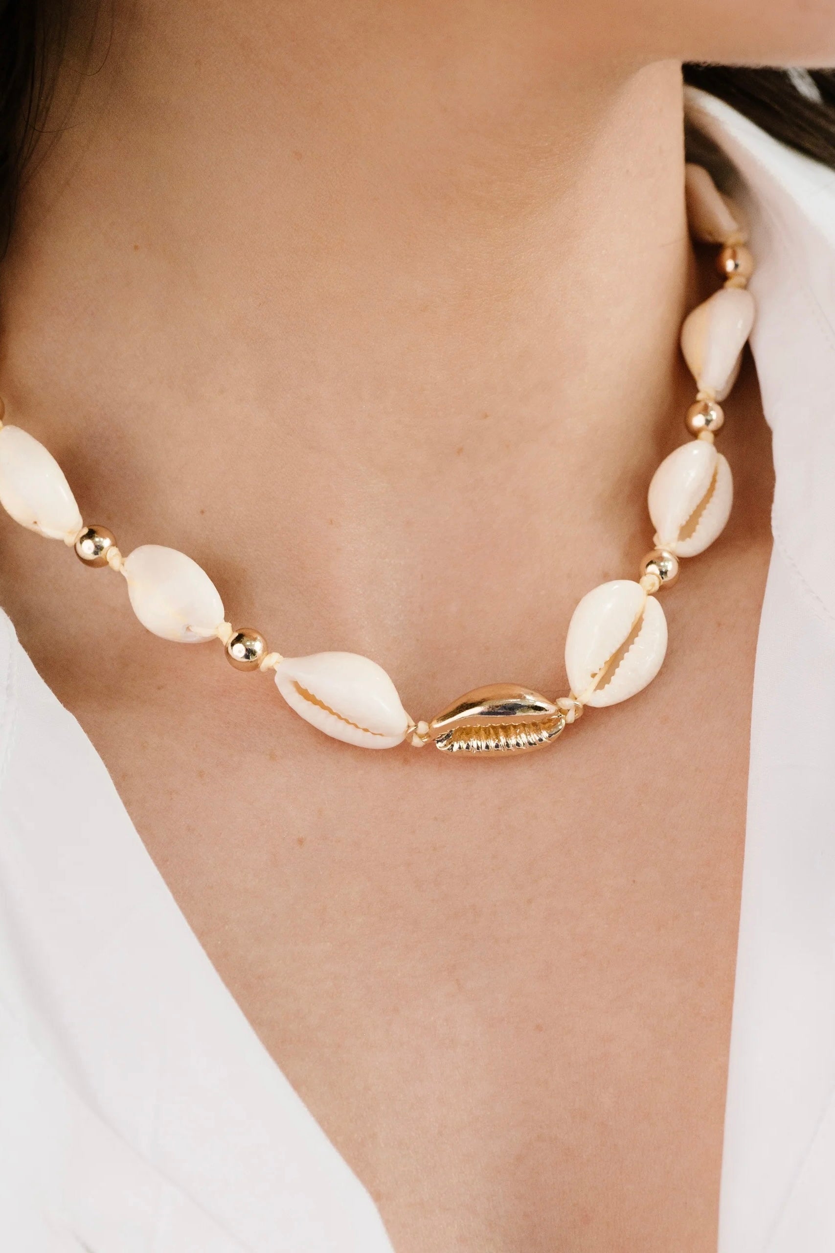 Out to Sea Cowrie Shell Necklace