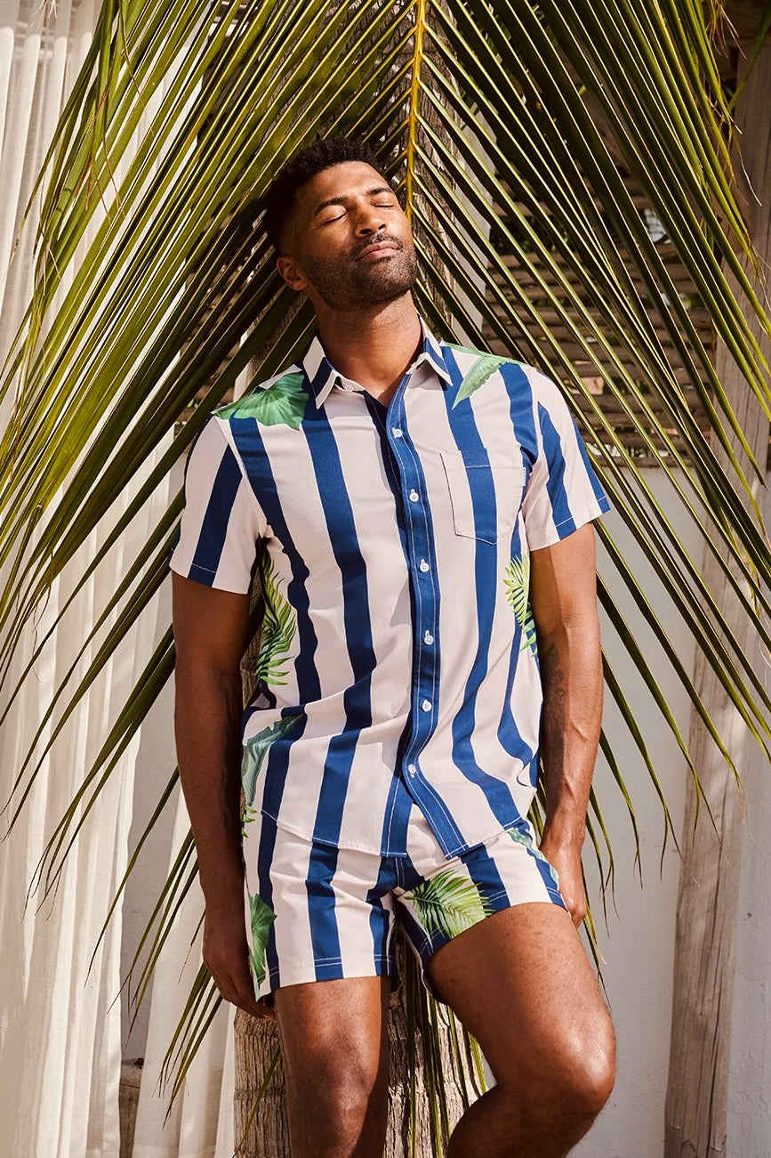 Green Palm Swim Short