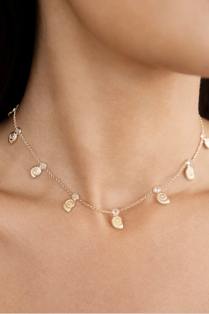 Nautilus Shell Charm Necklace