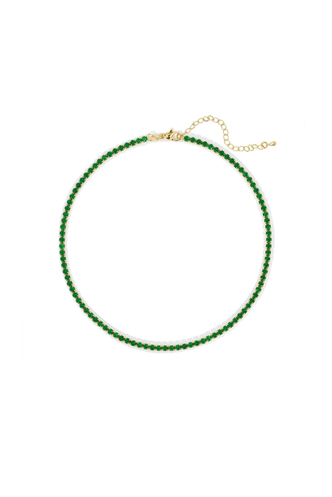 Chloe Tennis Choker in Emerald