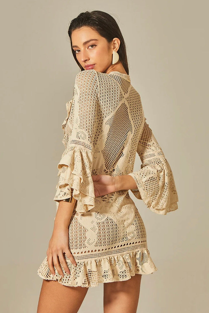 Isabel Dress in Beige