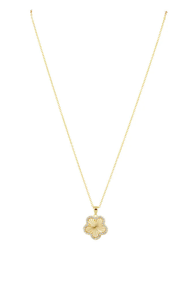 Adeline Pave Outline Pendant Necklace