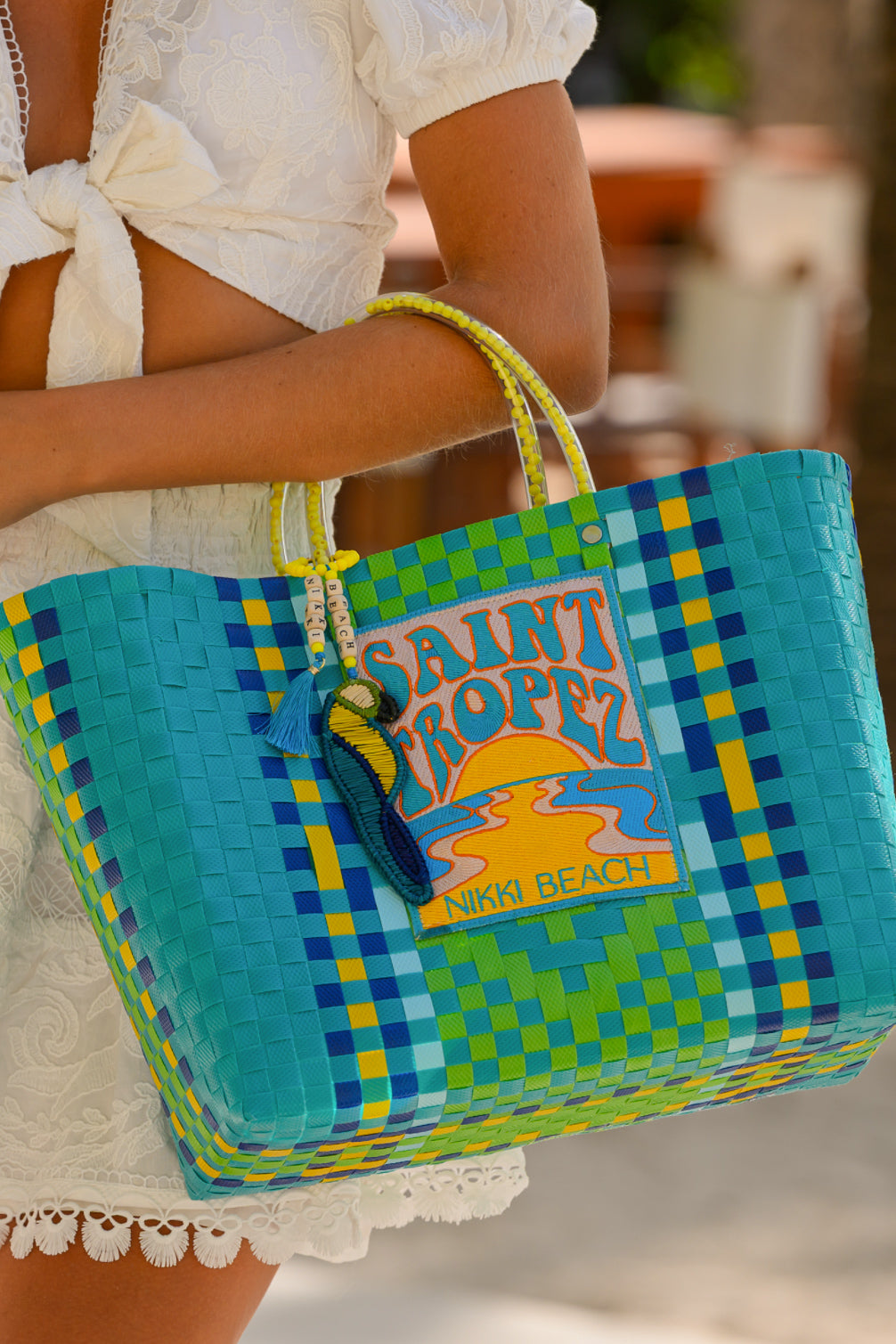 Saint Tropez Blue Zuncho Bag Nikki Beach x Mercedes Salazar Collaboration