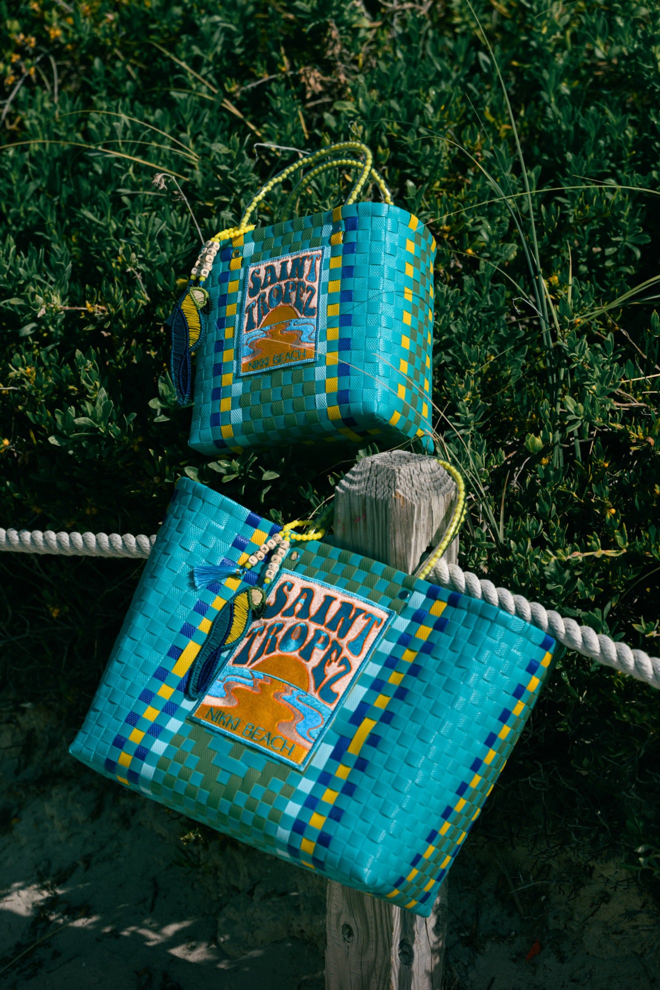 Saint Tropez Small Blue Zuncho Bag Nikki Beach x Mercedes Salazar Collaboration