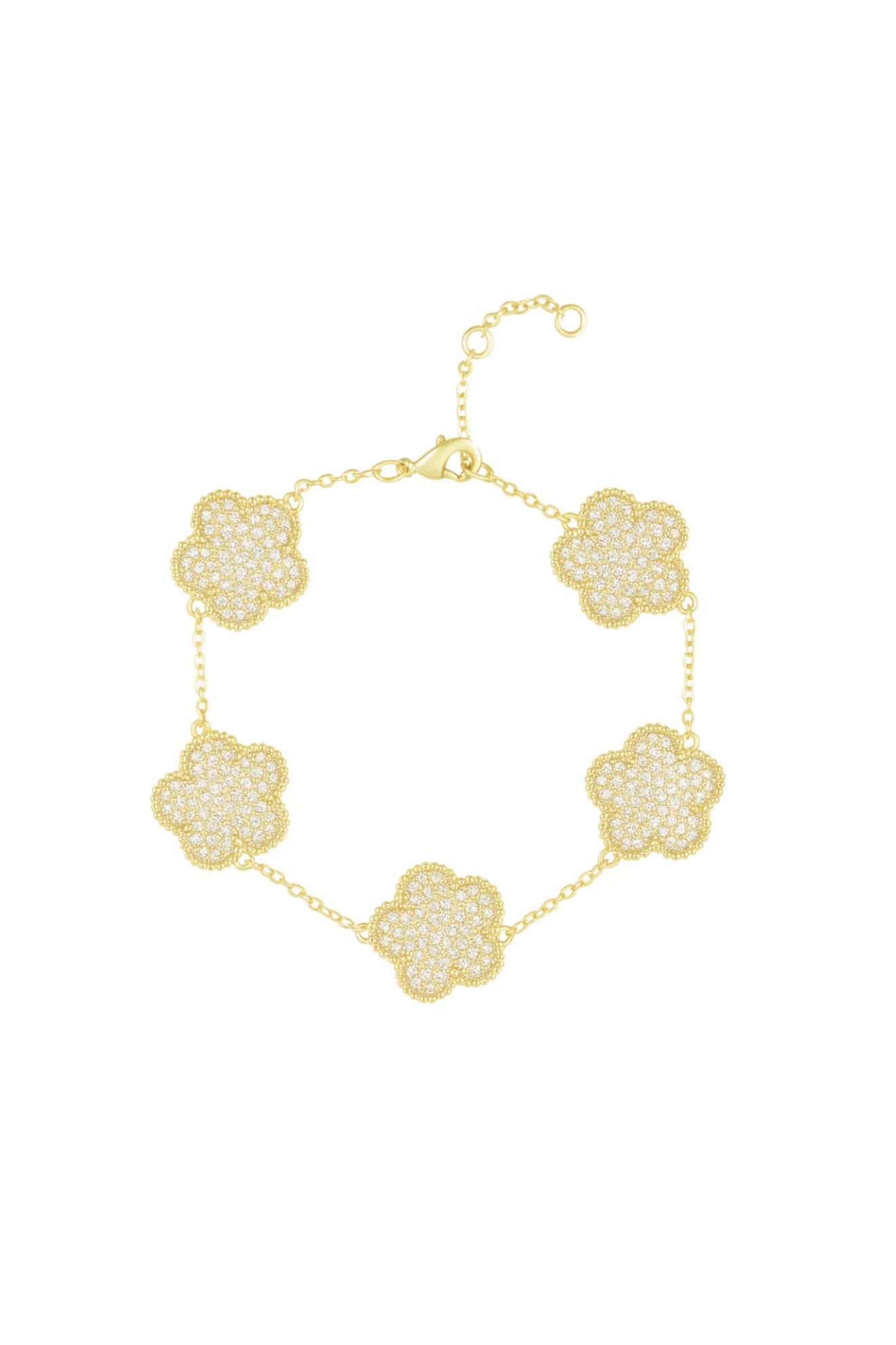 Adeline Clover Pave Bracelet