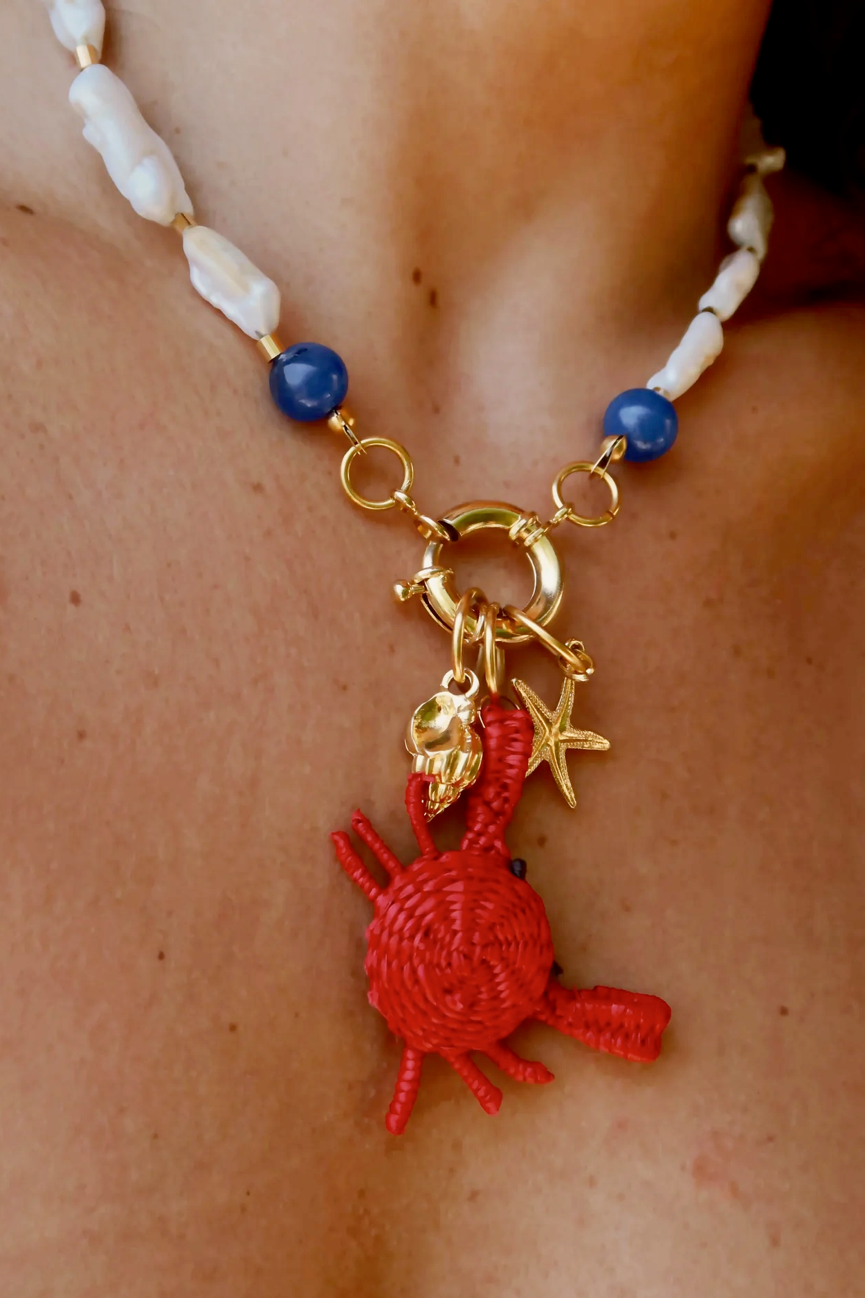 Senda Necklace Pearl + 3 Removable Charms