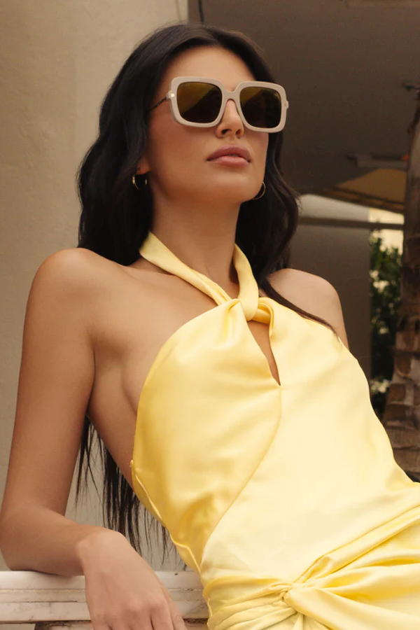Sandra Almond Brown Gold Flash Sunglasses