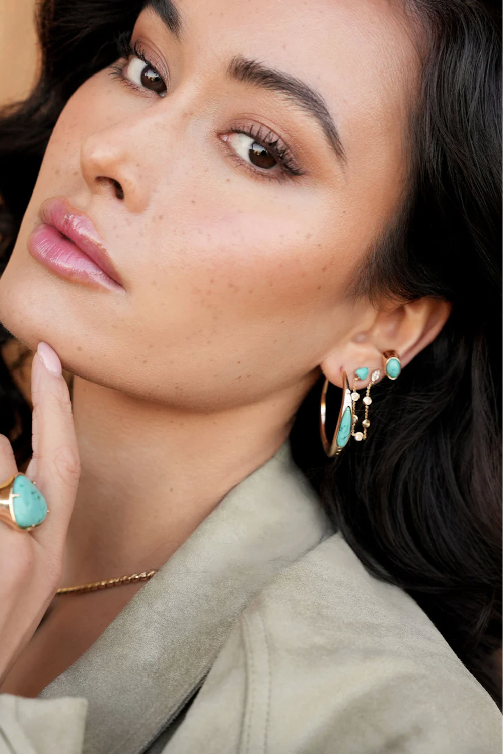 Turquoise Solstice Hoops