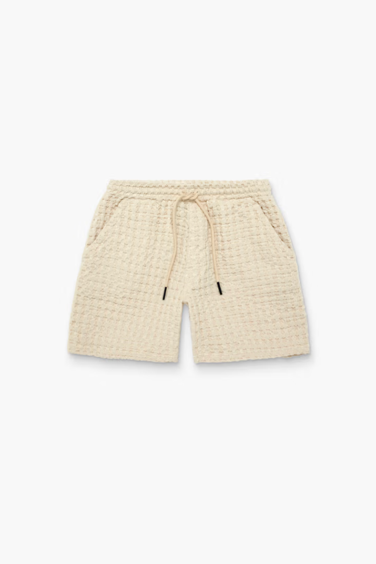 Ecru Porto Waffle Shorts