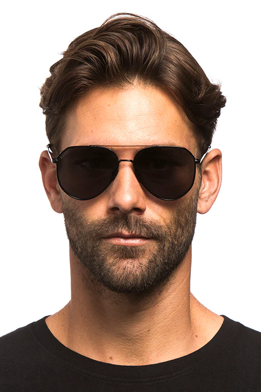 Dash Matte Black Solid Grey Polarized Sunglasses