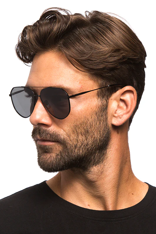 Dash Matte Black Solid Grey Polarized Sunglasses