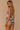 Blue Toile Stripe Petal Ruffle One-Piece